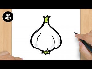 #198 How to Draw a Garlic - Easy Drawing Tutorial