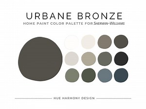 Urbane Bronze Sherwin Williams Whole House Paint Color Palette Greige Paint Color Scheme Earthy Paint Colors Warm Neutral Paint Colors 2026 - Etsy