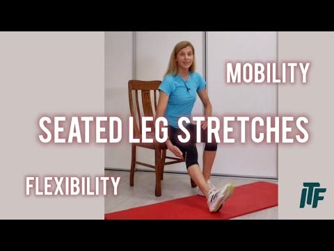 7 min Seated Leg Stretches In A Chair - Flexibility, Mobility