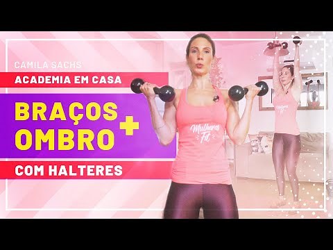 Treino de BRAÇOS + OMBROS com halteres