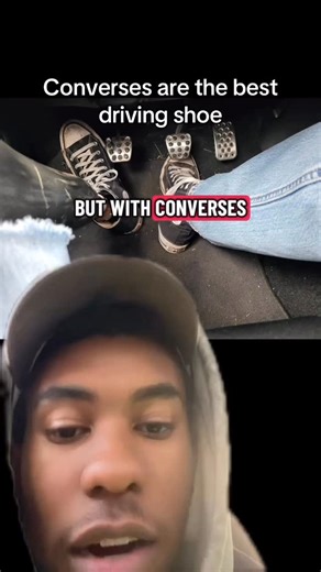 Badtsx From Instagram on Instagram: "I had vans when i first bought my manual car last year and the main reason why they’re so good is converse shoes are considered good for driving a manual transmission because their design provides excellent pedal feel, solid grip, and ankle mobility. These features help the driver operate the clutch, brake, and accelerator pedals with greater precision and control. Here’s a breakdown of why these characteristics are beneficial: Thin, flat rubber soles: The so