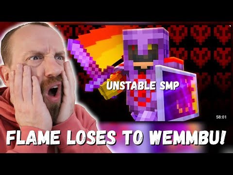 FLAMEFRAGS LOSES TO WEMMBU!!! FlameFrags SOLO Player VS Unstable SMP (UNSTABLE SMP REACTION!!!)