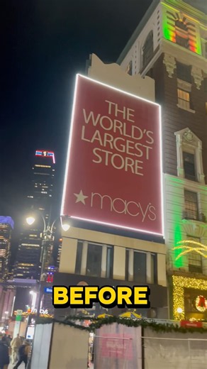 Ever wonder what’s behind the iconic Macy’s sign on 34th street in Manhattan, New York City?
