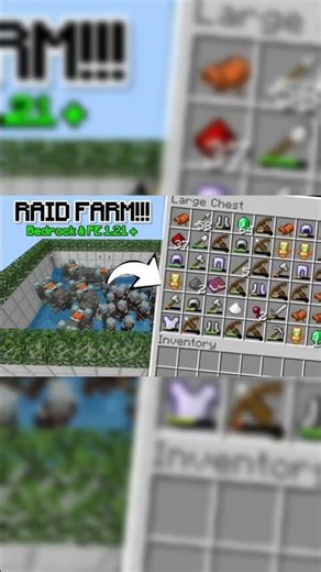 Building a RAID FARM in Minecraft Bedrock and PE! #minecraft #tutorial #lancecraft #gaming #mcpe