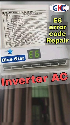 Blue Star ⭐ Inverter AC E6 error code Repair