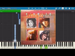 Manic Monday By the Bangles Piano Tutorial (Synthesia)