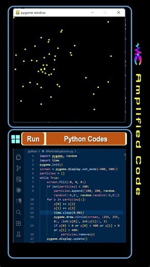 101: Particles Explosive | Python Programming #coding