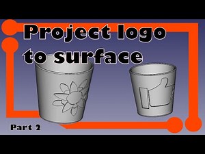 Freecad tips and tricks (#4.2): Mapping a logo to a curve surface