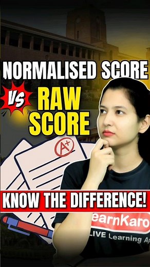 Cuet Normalized Score vs Raw Score 🔥🤔 #shorts