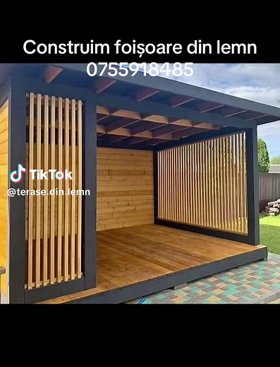 Foișoare din lemn la comandă pentru terase moderne