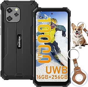 Blackview BV8900Pro Rugged Smartphone Unlocked (with UWB), 16GB+256GB/SD 2TB, Octa-Core Helio P90, 10000mAh 33W Fast Charge, Android 13, 64MP Camera, 6.5"+2.4K Display, NFC, Fingerprint/Face, T-mobile