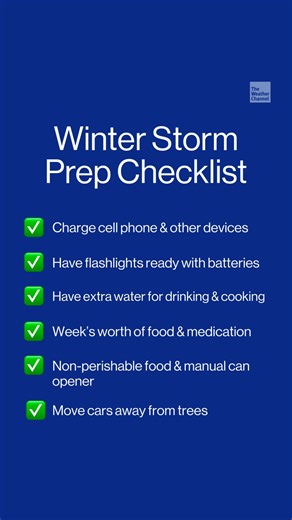 First impacts from Winter Storm Fern start tomorrow. Take a moment to run through these essential prep tips to make sure you’re ready. Stay with The Weather Channel all weekend for updates as we work to keep you safe and informed. | The Weather Channel