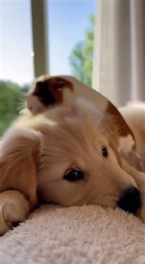 Puppy and Guinea pig