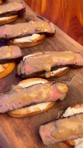 I helped @masterchefjrusa champion Cookin’ With Cheese Curd at an event last spring and he taught me to make these delicious steak crostinis. You can make them with any steak but ribeye from T and T Meats is my favorite! #steak #crostini #baconup #webergrills #recipe | Grill This Smoke That