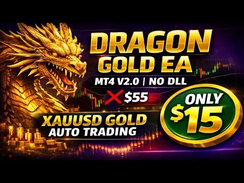 Dragon Gold MT4 V2.0 EA – Gold (XAUUSD) Auto Trading Robot | No DLL | Best MT4 Gold Scalper