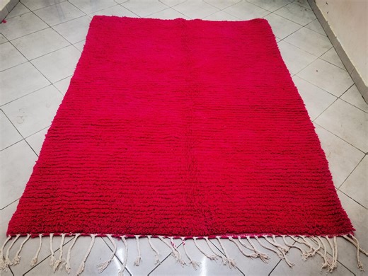 Handmade Pink Moroccan Rug – Abstract Wool Berber Carpet - Etsy