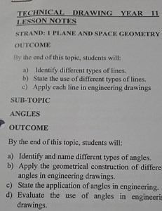 Technical Drawing - Plane and Space Geometry: Lines and Angles ... | Filo