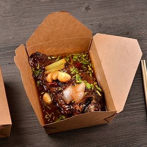 [Hot Item] Factory Price Lunch Box/Custom Cardboard Box/Biodegradable Container/Paper Food Pack Containers/Food Paper Packing Box/Frozen Fish Box/Disposable-Tableware