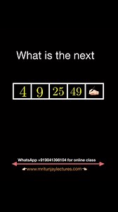 23K views · 38 reactions | What is the next number #maths #mritunjaylectures #math #fblifestyle #puzzle 蘭✍✌✍樂 | Mritunjay Lectures | Facebook