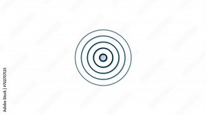 Abstract frequency radio wave signal animation on white background