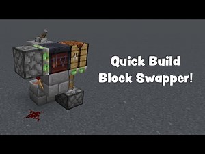 How to Quickly Build a Block Swapper | Minecraft Redstone Tutorial