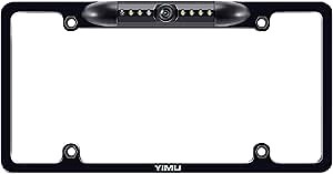 YIMU Backup Camera Vehicle Reversing for Car/SUV/Pickup/Truck/Van/RV/Trailer Single Power Rear View System Driving/Reversing Use IP69 Waterproof Night Vision License Plate Frame Backup Camera