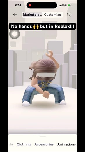 Roblox no hands challenge!!! #roblox #dance #edit #nohands