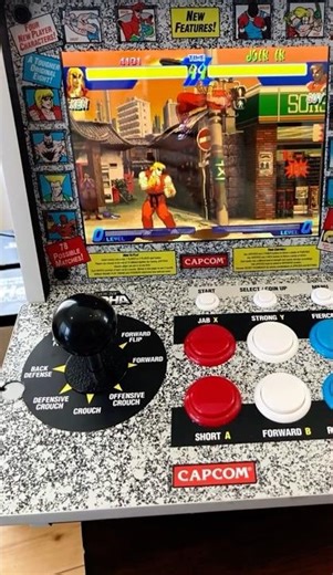 Evercade Alpha controls swapped out for Sanwa JLF TP BYT blk joystick. Sanwa OBSF 30 buttons