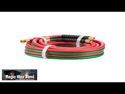 VEVOR Oxygen Acetylene Hose 1 4 Inch x 15FT Oxy Acetylene Hose with 9 16" 18