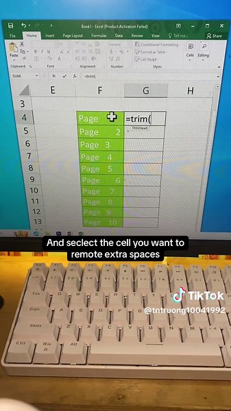 Remove Extra Spaces in Excel Using TRIM Function