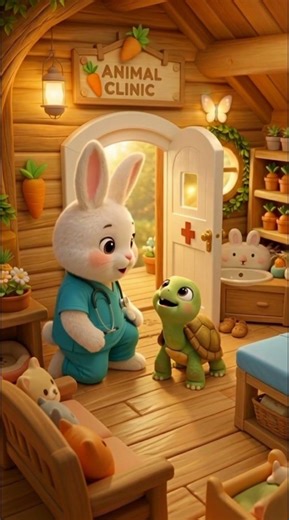 Super Slow Emergency- Dr. Bunny Bun Animal Clinic episode 2 #cuteanimalanimation #aibunny