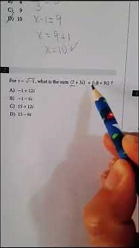 SAT TEST - COMPLEX NUMBERS