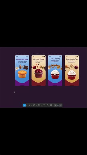 Cupcake ordering flow with UI animation in Figma 🧁 Small motion that makes interfaces feel alive and interactive. Built with auto-layout, variants & smart transitions. #figmadesign #viraltiktok #uiuxdesign #uiuxdesigner #creatorsearchinsights