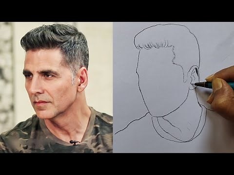 How to Draw Akshay Kumar / Bollywood Actor Akshay Kumar Easy Drawing