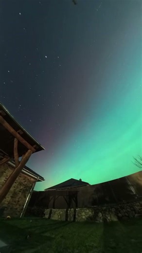 polar Lights Aurora bolearis night sky 4k