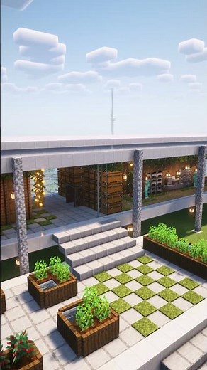 La Casa Farnsworth: El Desafío de Construcción Más Moderno en Minecraft! #shorts #minecraft