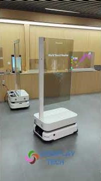 55inch Transparent OLED Touch Display Navigator #transparentdisplay #oledtransparent #ai #aiavatar