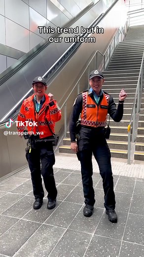 Perth Transit Officers in Orange Uniforms