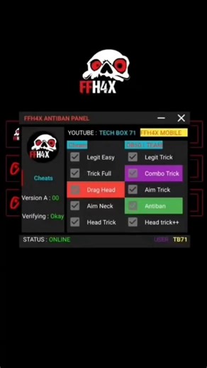 NEW FFH4X PANEL ☠️ 🤫 #antiban #panel #freefire