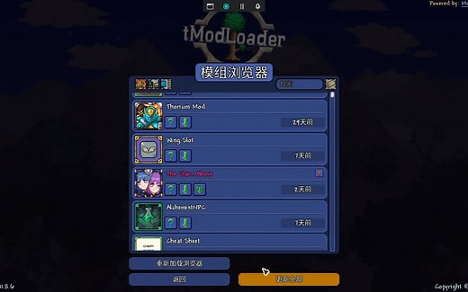 【泰拉瑞亚模组TMOD】出问题了？无法安装模组？！在线求解决方式