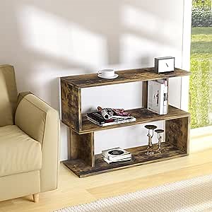 MIRROTOWEL End Table, Industrial Side Table for Living Room Bedroom, Retro Color