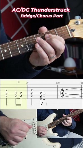 #tutorial AC/DC - Thunderstruck Guitar Chorus #guitar #guitarlesson #guitarcover #acdc