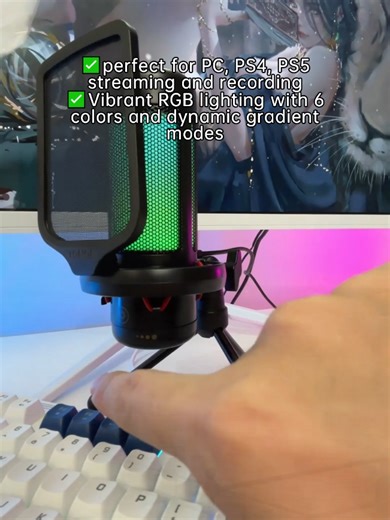 This mic fits my gaming desk perfectly 🔥 #microphone #pcsetup#newyearnewme#style #TikTokMadeMeBuyIt