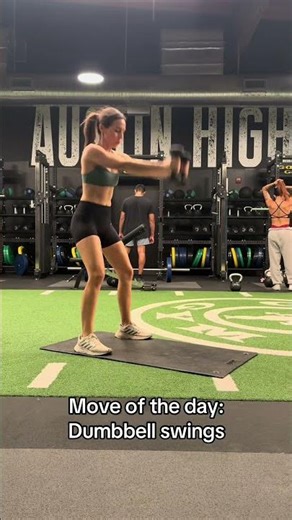 Dumbbell swings help with hip mobility and coordination while strengthening your full body