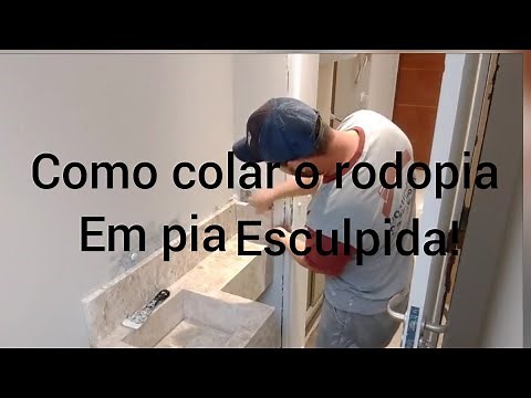 Como cola o frontão da sua pia esculpida na parede com P.U