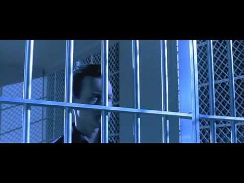 Terminator 2 T1000 liquid body scene through prison bar door