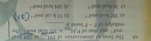 The heat of atomization of \mathrm { PH } _ { 3 ( \mathrm {g} )... | Filo