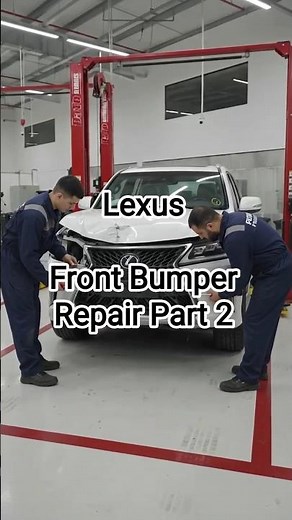 Lexus repair front bumper and Hood Part 2 #automobile #automotive #dentpaint