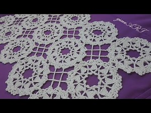 How to Join Lace Motifs together | Cathedral Rose Windows pattern