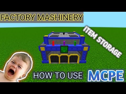 how to use storage core in Factory Mashine addon / MCPE / minecraft mcpe factory mod tutorial #mcpe